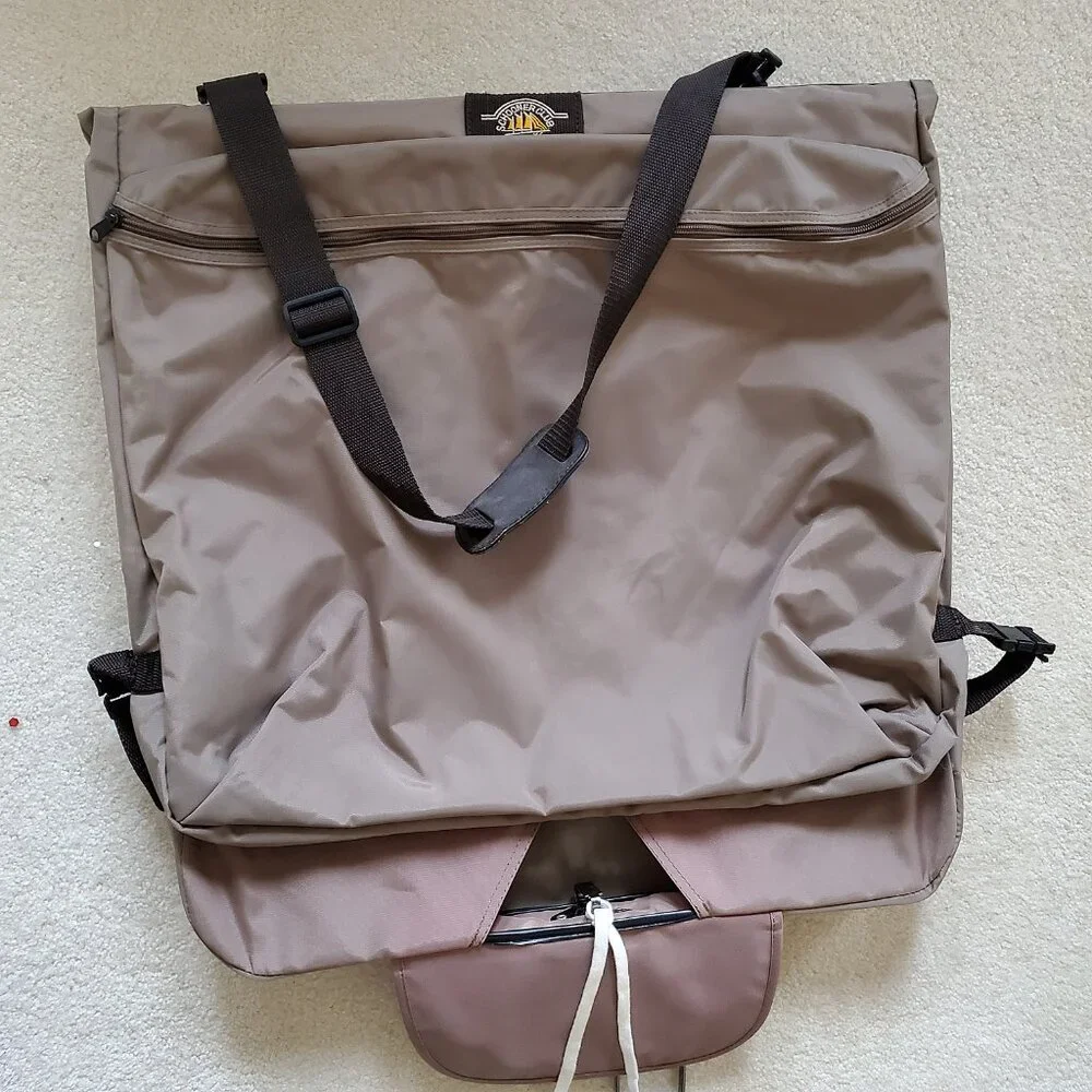 Schooner Club Tan Carry On Foldable Lightweight Garment Bag